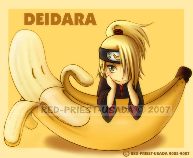 Red Priest Usada: Chibi Fruit Ninja-Deidara