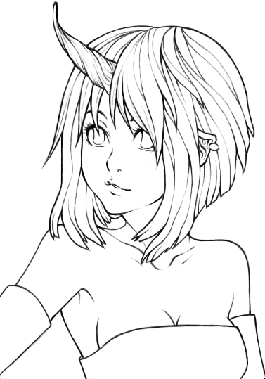 Edo (villainesayre): Lineart do collabu z Lilami